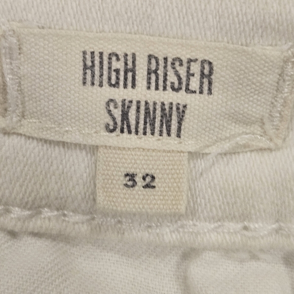 Madewell SZ 32 Pure White High Riser Skinny Ankle Stretch Jeans - Picture 4 of 13